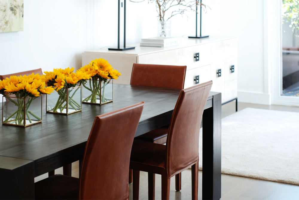 From the dining room into the living room.