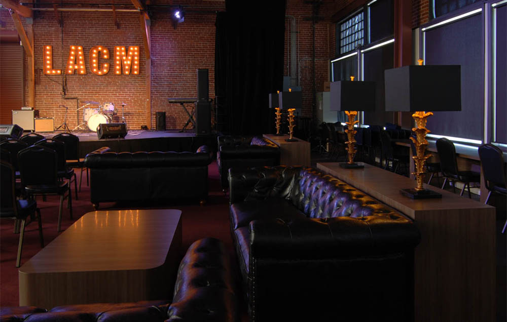 The space doubles as a communal area when not being used for concerts. I aimed for a loungey feel. 